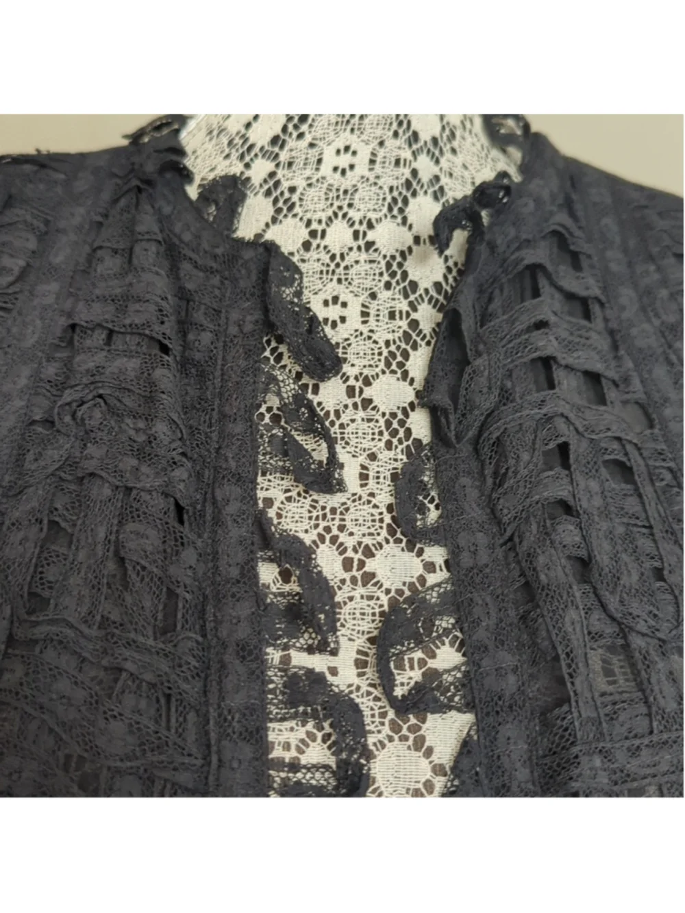 HP. Chanel Black Lace Detail Jacket